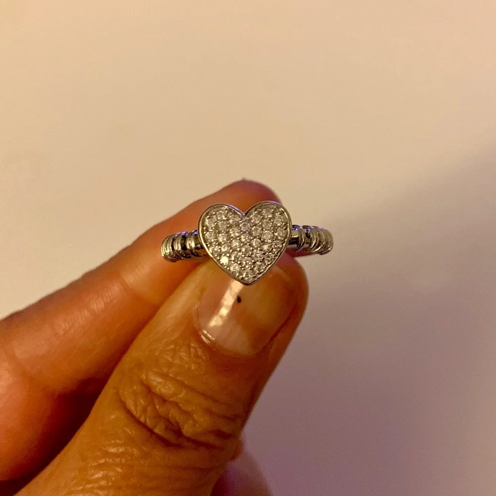 LSJ fine Jewelry SterlingSilver Touch MyHeart Ring